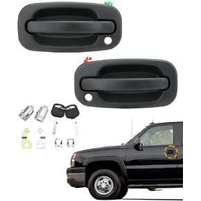 Exterior Door Handle Set, Compatible with 1999-2007 Chevy Silverado Suburban Tahoe Avalanche, GMC Sierra Yukon, Cadillac Escalade, Front & Rear Left Driver & Right Passenger | 15034986 15721571 77262 in Kuwait