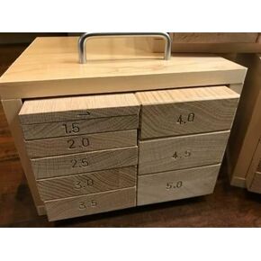 Ortho Block Set - Leg Length Discrepancy Block Set- 9 Wooden Blocks, from 1.0 to 5.0 cm in Kuwait