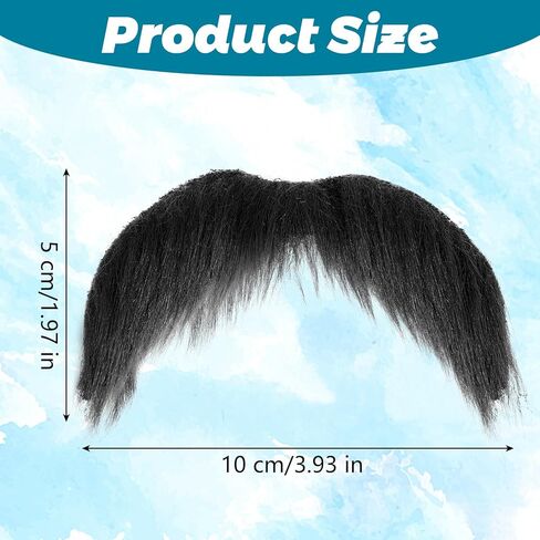 Fake Mustache Brown Fake Beard Costume Old Men Stick On Mustache Stickers Moustache False Facial Hair For Adults Women Men For Halloween Cosplay Festival Party in Kuwait