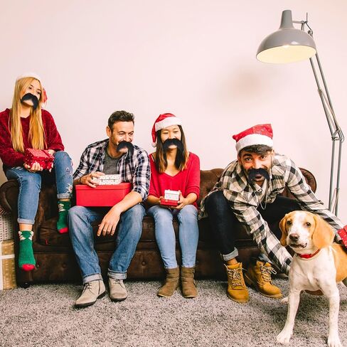 Fake Mustache Brown Fake Beard Costume Old Men Stick On Mustache Stickers Moustache False Facial Hair For Adults Women Men For Halloween Cosplay Festival Party in Kuwait