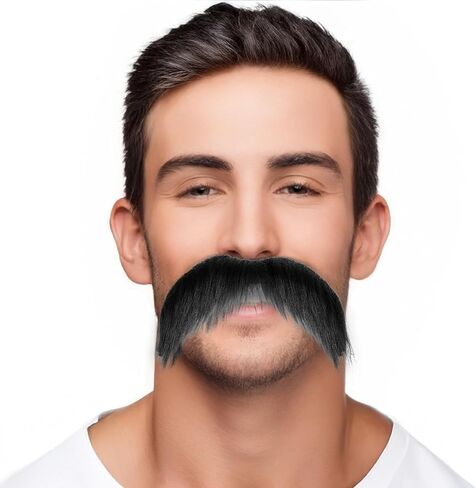 Fake Mustache Brown Fake Beard Costume Old Men Stick On Mustache Stickers Moustache False Facial Hair For Adults Women Men For Halloween Cosplay Festival Party in Kuwait