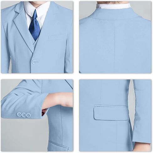 Boys Formal Suit Set Kids 5 Pieces Slim Fit Suits for Wedding Easter Piano Prom Teen Toddler Boy Dress Suit Outfit in Saudi Arabia