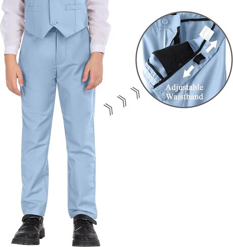 Boys Formal Suit Set Kids 5 Pieces Slim Fit Suits for Wedding Easter Piano Prom Teen Toddler Boy Dress Suit Outfit in Saudi Arabia