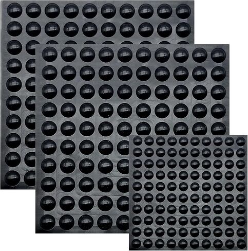 300 Pcs Combo Pack Clear Adhesive Bumper Pads, 3 Sizes Round Self Adhesive Sound Dampening Transparent Rubber Feet Pads for Cabinet Doors Drawers Glass Tops Picture Frames Cutting Boards,Black in Kuwait
