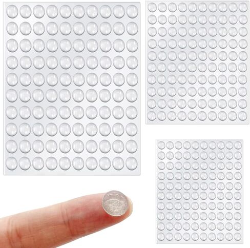 300 Pcs Combo Pack Clear Adhesive Bumper Pads, 3 Sizes Round Self Adhesive Sound Dampening Transparent Rubber Feet Pads for Cabinet Doors Drawers Glass Tops Picture Frames Cutting Boards,Black in Kuwait