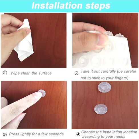 300 Pcs Combo Pack Clear Adhesive Bumper Pads, 3 Sizes Round Self Adhesive Sound Dampening Transparent Rubber Feet Pads for Cabinet Doors Drawers Glass Tops Picture Frames Cutting Boards,Black in Kuwait