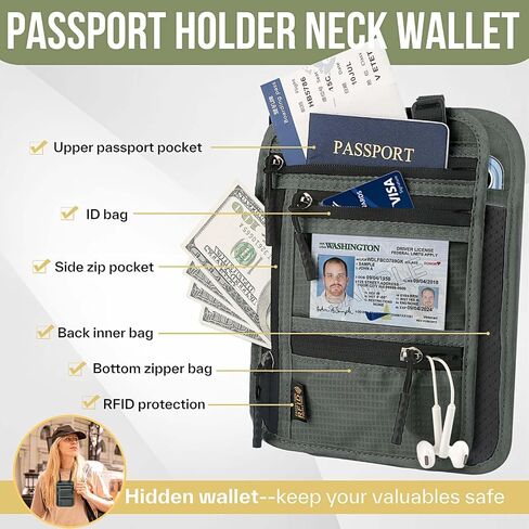 TOPBAG Passport Holder Family, Women RFID Blocking Passport Wallet, Travel Document Organizer for Premium Wallets, Waterproof Passport Holders Bag for Men Traveling, Credit Cards Case in Saudi Arabia