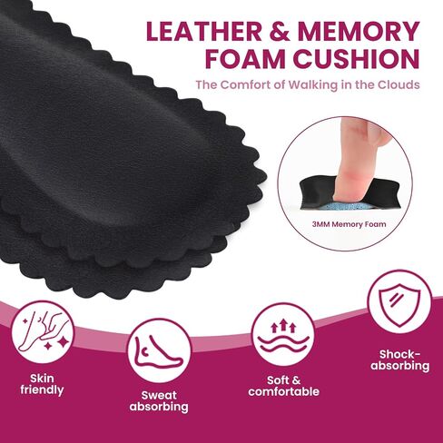 High Heel Cushion Inserts for Women - Bukihome 3/4 Invisible Insoles Prevent Feet from Sliding Forward - Shock & Sweat Absorption - Comfort Shoe Pads for High Heels Sandals Flats,Size M in Kuwait