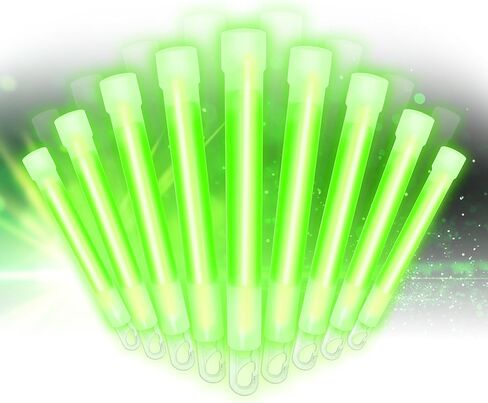 Glow Fever Super Bright Emergency Safety Military Grade Glow Sticks with 5 Minutes Duration. Great for Concerts Live Events, Camping, Dancing, Weddings and Summer Vacation (Green, 10PCS) in Saudi Arabia