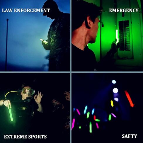 Glow Fever Super Bright Emergency Safety Military Grade Glow Sticks with 5 Minutes Duration. Great for Concerts Live Events, Camping, Dancing, Weddings and Summer Vacation (Green, 10PCS) in Saudi Arabia
