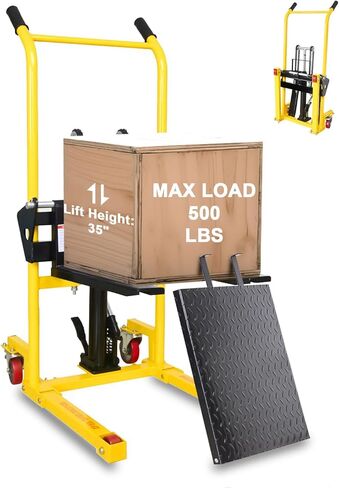 Foldable Hydraulic Material Lift, Hydraulic Lift Table Cart, 400 Lb Pallet Jack Table Cart Hydraulic Lift Cart Capacity, 35in Hydraulic Lift Table (400LB 35'') in Saudi Arabia
