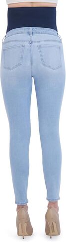Women’s Maternity Jeans Over The Belly Waistband with Belt Loops - Fall Maternity Clothes-Pregnancy Clothes for All Seasons, Maternity Pants – 29“ Inseam (M, White) in Kuwait
