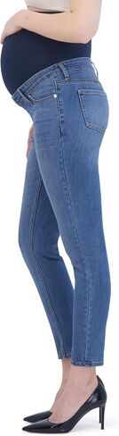 Women’s Maternity Jeans Over The Belly Waistband with Belt Loops - Fall Maternity Clothes-Pregnancy Clothes for All Seasons, Maternity Pants – 29“ Inseam (M, White) in Kuwait