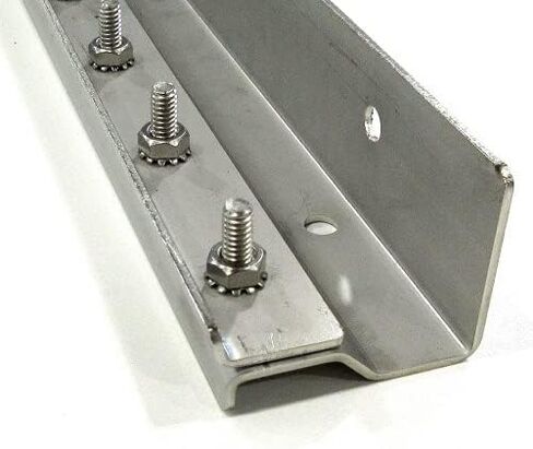 Strip Curtain Door Hardware - Commercial Industrial Strength Universal Jamb or Wall Mount Strip Door Hanger, 14 ga Galvanized Steel Plastic Strip Door Hanger - 8 Foot (Two 4 Foot Sections) in Kuwait