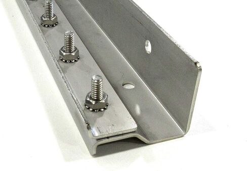 Strip Curtain Door Hardware - Commercial Industrial Strength Universal Jamb or Wall Mount Strip Door Hanger, 14 ga Galvanized Steel Plastic Strip Door Hanger - 8 Foot (Two 4 Foot Sections) in Kuwait