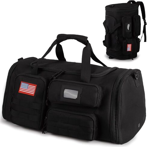 Expandable Gym Bag For Men,Tactical Large 3 in 1 Sports Duffle Bag With Shoes Compartment,Water Resistant Sports Gym Tote Bags Multi-functional Weekend Travel Backpack Overnight Bag in Kuwait