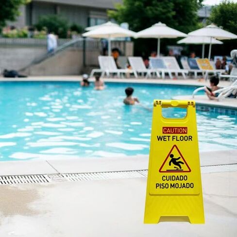 3 عبوات الحذر علامة الأرضية الرطبة ، 24 بوصة (حوالي 60 سم) الارتفاع ، صفراء زاه in Kuwait