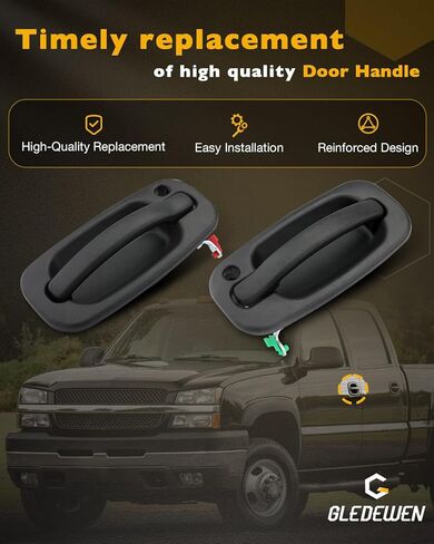 Exterior Door Handle Set, Compatible with 1999-2007 Chevy Silverado Suburban Tahoe Avalanche, GMC Sierra Yukon, Cadillac Escalade, Front & Rear Left Driver & Right Passenger | 15034986 15721571 77262 in Kuwait