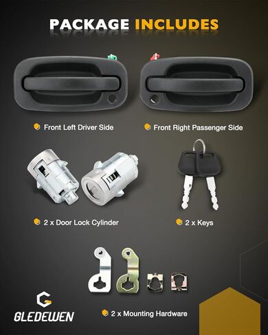 Exterior Door Handle Set, Compatible with 1999-2007 Chevy Silverado Suburban Tahoe Avalanche, GMC Sierra Yukon, Cadillac Escalade, Front & Rear Left Driver & Right Passenger | 15034986 15721571 77262 in Kuwait