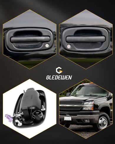 Exterior Door Handle Set, Compatible with 1999-2007 Chevy Silverado Suburban Tahoe Avalanche, GMC Sierra Yukon, Cadillac Escalade, Front & Rear Left Driver & Right Passenger | 15034986 15721571 77262 in Kuwait