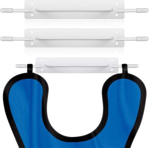 Zonon 1 Pcs X-Ray Apron Hanger 15 x 2 Inch White Coated Apron Rack for X-Ray Radiation, Stainless Steel, Wall Mount in Kuwait