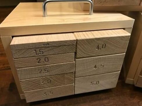 Ortho Block Set - Leg Length Discrepancy Block Set- 9 Wooden Blocks, from 1.0 to 5.0 cm in Kuwait