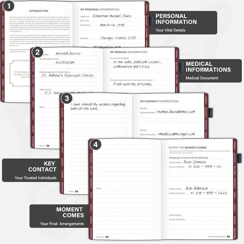 End of Life Planner with Labels & Pocket - Guided Estate Organizer for Final Arrangements, Last Wishes, Will & Beneficiary Preparation - 7x10, Death Planner for the Rebirth of the Soul in Saudi Arabia