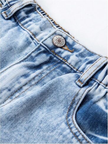 Girl's Y2k Graphic Jeans Butterfly Print Jeans Elastic High Waisted Straight Leg Denim Pants in Kuwait