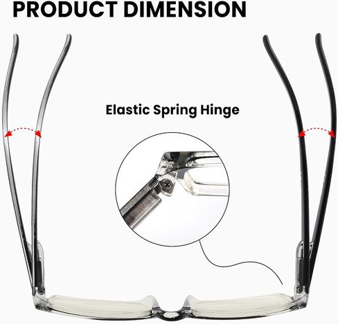Blue Light Reading Glasses With Spring Hinges, 12-Pack Rectangular Readers For Women, Two Tone Design in Saudi Arabia