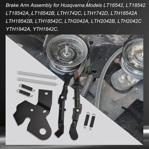 Fennoral 2Pk 532184907 184907 Brake Arm Assembly with 131335 Springs for Husqvarna Craftsman Lawn Tractors 532157388, 131845 in Kuwait