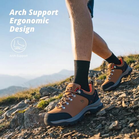 CAMEL CROWN Hiking Shoes Men Trekking Shoe Low Top Outdoor Walking Waterproof Leather Trail Sneakers in Saudi Arabia