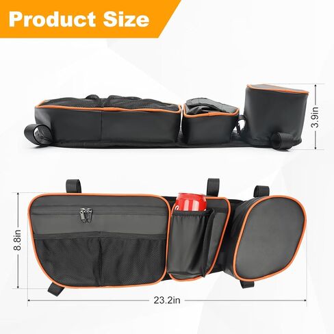BORDAN X3 Door Storage Bags Fit for Can-Am Maverick X3 MAX models 2017-2025, X3 Front Door Bag with Removable Knee Pad, Upgraded PVC Waterproof UTV Side Bags, Pack of 2, Orange in Kuwait