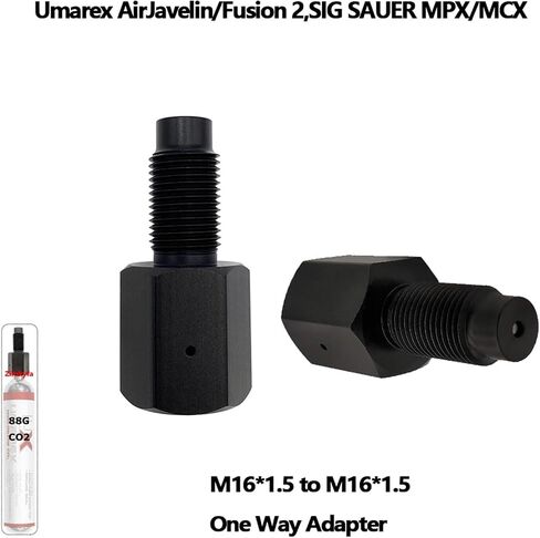 CO2 One Way One Adapter Saver Adapter يناسب 88Gram 90G M16*1.5 مؤشرات الترابط الإدخال للإخراج الأسود in Kuwait
