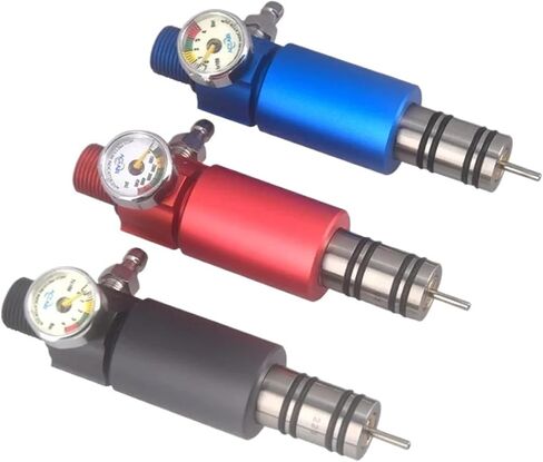 1PCS اسطوانة الغاز إعادة ملء ملء منظم الضغط منظم الهواء المقاوم للصدأ صمام مخرج الهواء CO2 موصل خزان الهواء scuba aquariu (الأزرق) in Kuwait