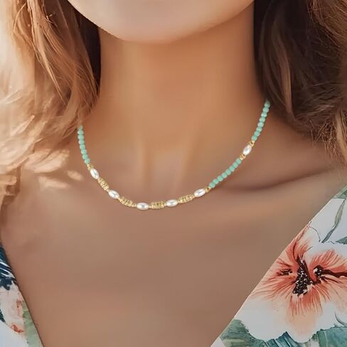 Minimalist Style 4mm Small Natural Green Malachite Gemstone Necklace for Women OT Clasp Necklace Gemstone Jewelry in Saudi Arabia
