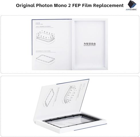 فيلم Photon Mono FEP 173 * 115 مم قطعتان من الراتنج VAT FEP متوافق مع طابعات Anycubic Photon Mono وPhoton Mono 4K وPhoton Ultra وPhoton D2 UV DLP LCD الراتنج ثلاثية الأبعاد - سمك 0.15 مم in Saudi Arabia