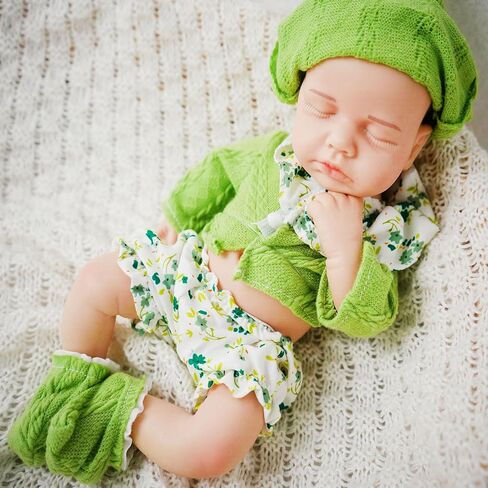 Full Silicone Baby Dolls,12-in Silicone Realistic Newborn Baby Doll, Non Vinyl 1:1 Lifelike Reborn Sleeping Dolls for 3+ Years Old(Laura-Nude) in Saudi Arabia