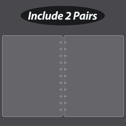 Medium Discbound Journal PP Covers(2 Set/ 4 PCS) Compatible with Circa Arc TUL and Happy Planner(Super Clear,Junior) in Kuwait
