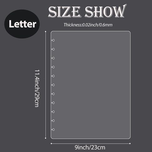 Medium Discbound Journal PP Covers(2 Set/ 4 PCS) Compatible with Circa Arc TUL and Happy Planner(Super Clear,Junior) in Kuwait