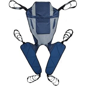 حجم حبال شبكية شبكية شبكية رفع المريض ، رافعات كاملة من الجسم مع دعم الرأس والظهر ، فتحات الساق المقسمة المبطنة مع فتحة كومود ، 5 مقابض ، 6 أحزمة ، نقل حبال للمسنين in Kuwait