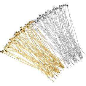 MECCANIXITY 200Pcs Plated Ball Head Pins Jewelry Making 24 Gauge 20mm Wire Head Pins for DIY Craft Necklaces Bracelets Earrings, Bronze and Purple Bronze in Kuwait