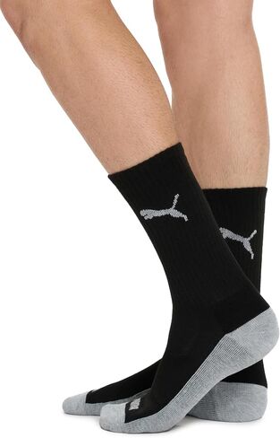 PUMA Men's 6 Pack Crew Socks, White/Black, 10-13 in Saudi Arabia