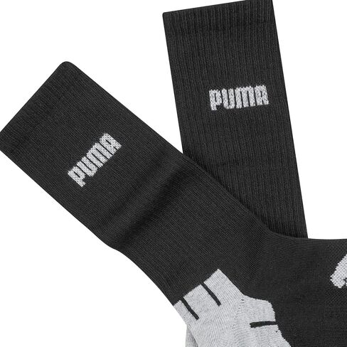 PUMA Men's 6 Pack Crew Socks, White/Black, 10-13 in Saudi Arabia