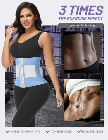 SHAPSHE Waist Trainer for Women Workout Waist Cincher Trimmer Belly Belt Segmented Tummy Control Body Shaper Triple Wrap in Saudi Arabia