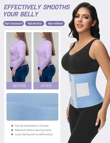 SHAPSHE Waist Trainer for Women Workout Waist Cincher Trimmer Belly Belt Segmented Tummy Control Body Shaper Triple Wrap in Saudi Arabia
