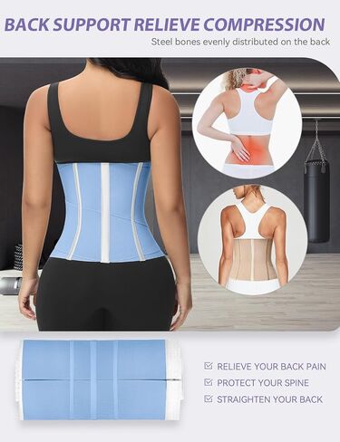 SHAPSHE Waist Trainer for Women Workout Waist Cincher Trimmer Belly Belt Segmented Tummy Control Body Shaper Triple Wrap in Saudi Arabia