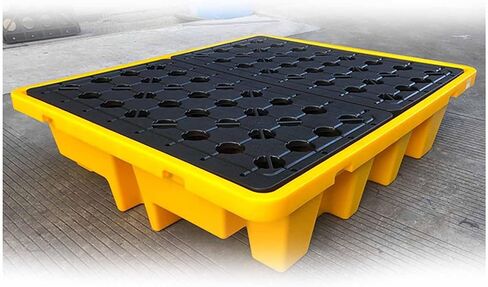 Spill Platform Spill Containment Platform Industrial Stackable Oil Drum Spill Pallet with Drain, Nestable Detachable Grating Containment Tray(49x35x9cm) in Saudi Arabia