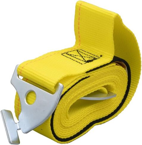 Mytee Products 2" x 98.5" Pallet Rack Safety Straps - 2400 lbs Breaking Strength - Yellow Polyester - Fits 8 ft Pallet Bay in Kuwait