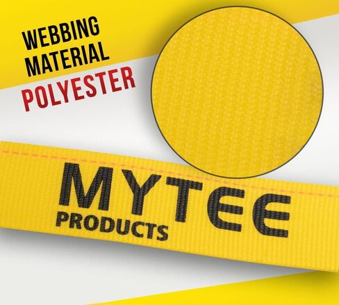 Mytee Products 2" x 98.5" Pallet Rack Safety Straps - 2400 lbs Breaking Strength - Yellow Polyester - Fits 8 ft Pallet Bay in Kuwait
