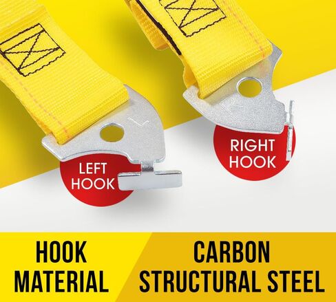 Mytee Products 2" x 98.5" Pallet Rack Safety Straps - 2400 lbs Breaking Strength - Yellow Polyester - Fits 8 ft Pallet Bay in Kuwait